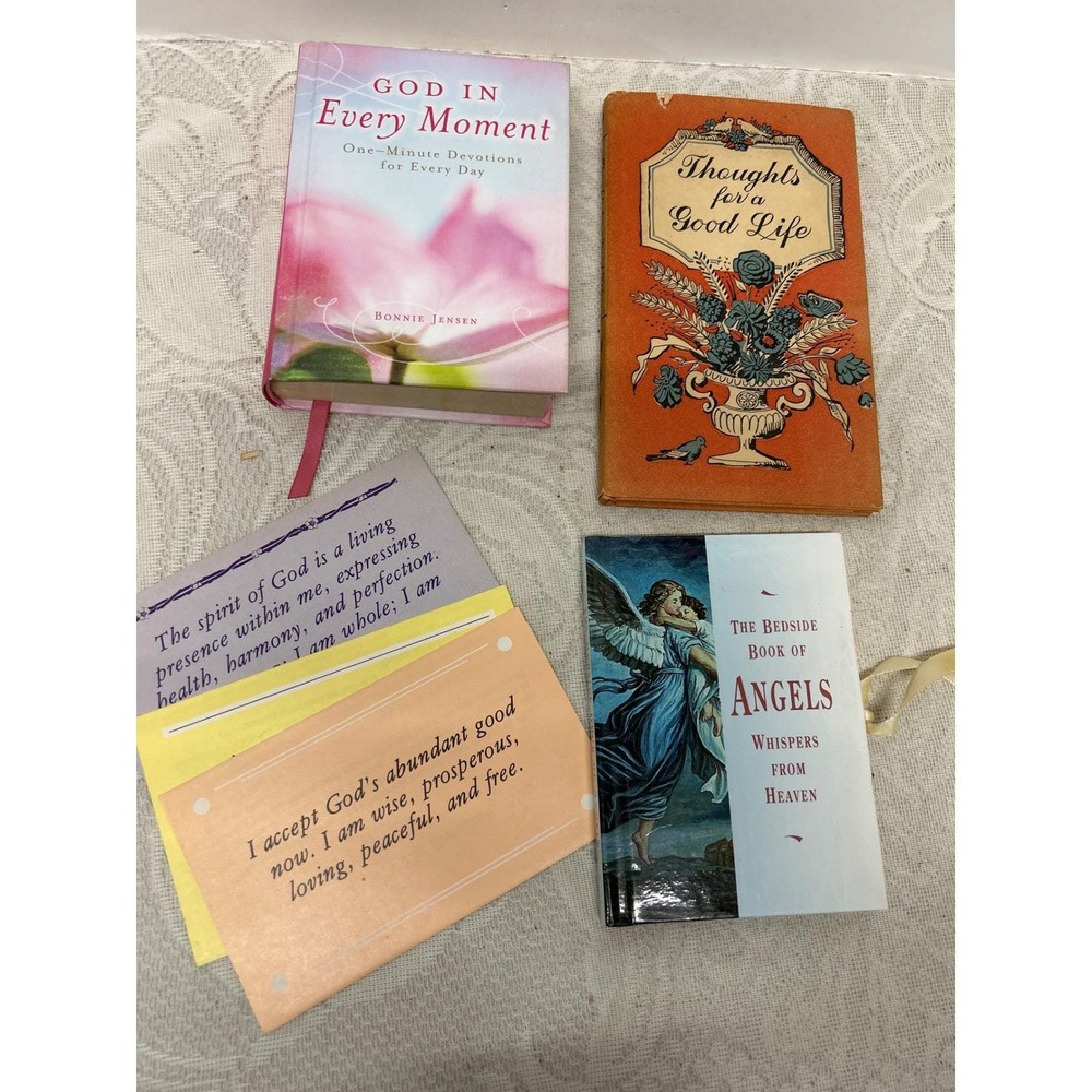 Vintage Devotional Book Lot God‎ In Every Moment Angels Thoughts for A Good Life